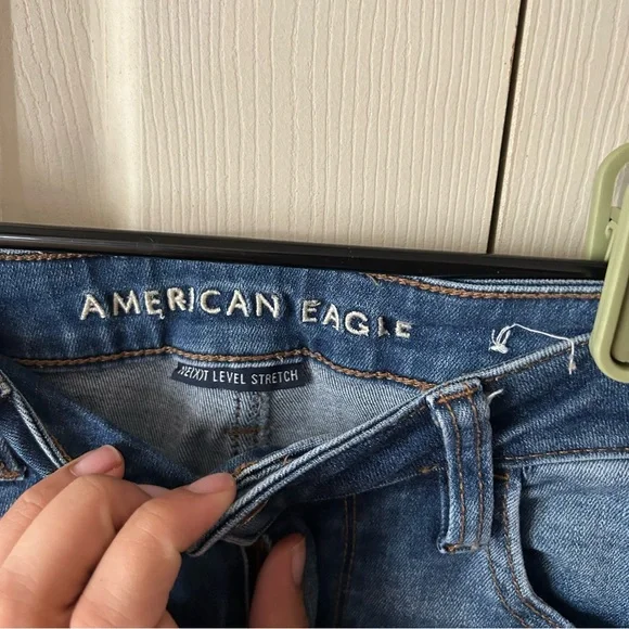 American Eagle Outfitters Blue Skinny Distressed Jeans - Picture 2 of 7